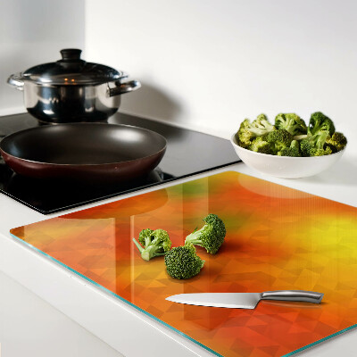 Tábua para cozinha Geometria em tons de laranja