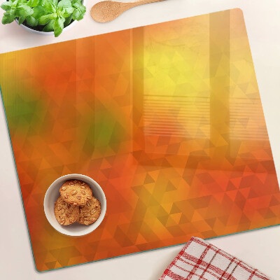 Tábua para cozinha Geometria em tons de laranja