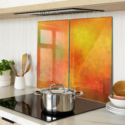 Tábua para cozinha Geometria em tons de laranja