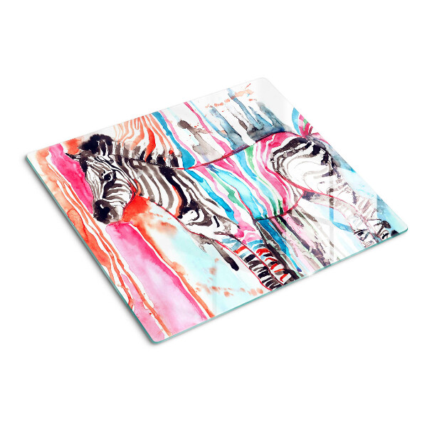 Tábua para cozinha Zebra em listras coloridas
