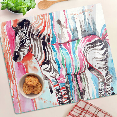 Tábua para cozinha Zebra em listras coloridas