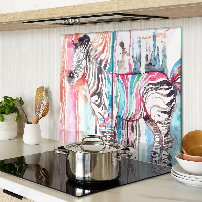 Tábua para cozinha Zebra em listras coloridas
