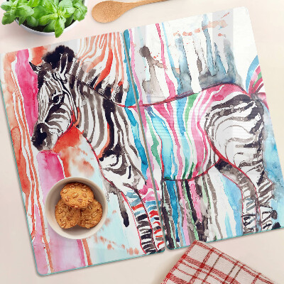 Tábua para cozinha Zebra em listras coloridas