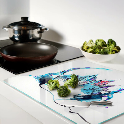 Tábua para cozinha Fones de ouvido com paisagem urbana