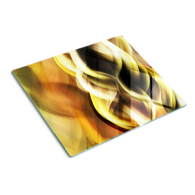 Tábua para corte Ondas abstratas em tons de dourado