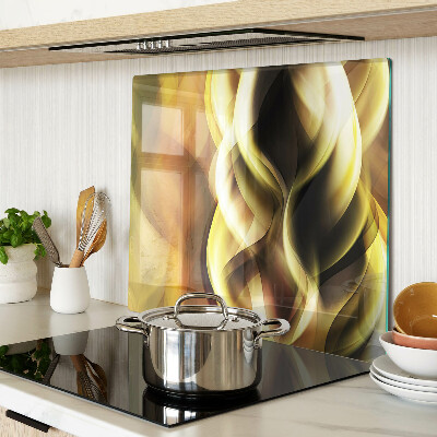 Tábua para corte Ondas abstratas em tons de dourado