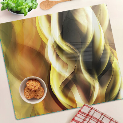 Tábua para corte Ondas abstratas em tons de dourado