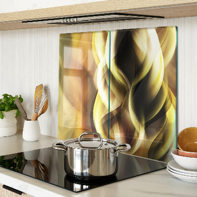 Tábua para corte Ondas abstratas em tons de dourado