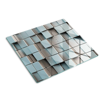 Tábua para corte Azulejos geométricos em tons de azul