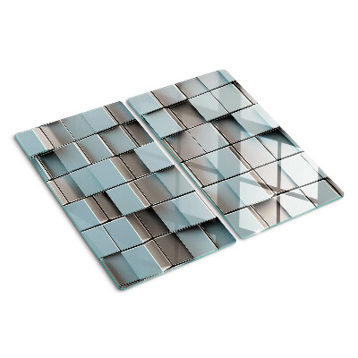 Tábua para corte Azulejos geométricos em tons de azul