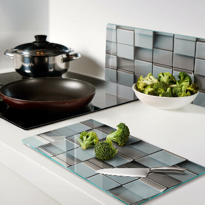 Tábua para corte Azulejos geométricos em tons de azul