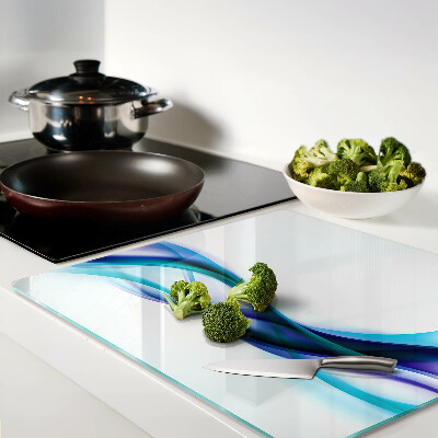 Tábua para cozinha Ondas em tons de azul e turquesa