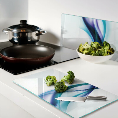 Tábua para cozinha Ondas em tons de azul e turquesa