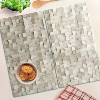 Tábua para corte Motivo de mosaico em tons neutros