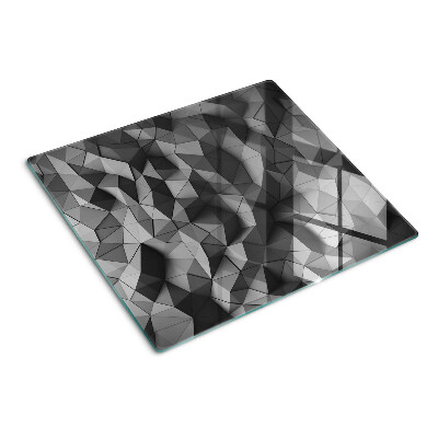 Tábua para corte Padrão geométrico abstrato em tons de cinza
