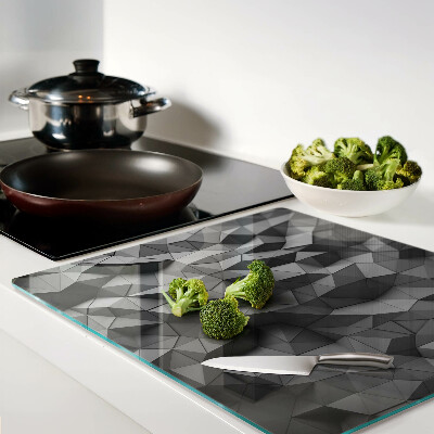 Tábua para corte Padrão geométrico abstrato em tons de cinza