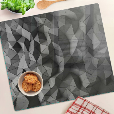 Tábua para corte Padrão geométrico abstrato em tons de cinza
