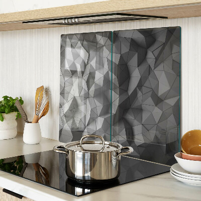 Tábua para corte Padrão geométrico abstrato em tons de cinza