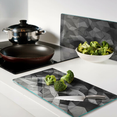 Tábua para corte Padrão geométrico abstrato em tons de cinza