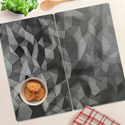 Tábua para corte Padrão geométrico abstrato em tons de cinza