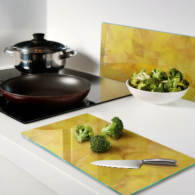 Tábua para corte Mosaico geométrico amarelo