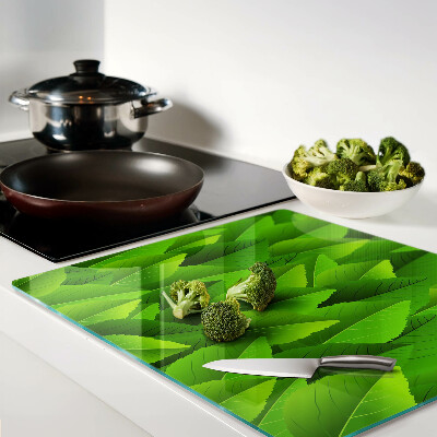 Tábua para corte Folhas em tons de verde