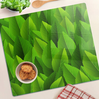 Tábua para corte Folhas em tons de verde