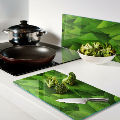 Tábua para corte Folhas em tons de verde