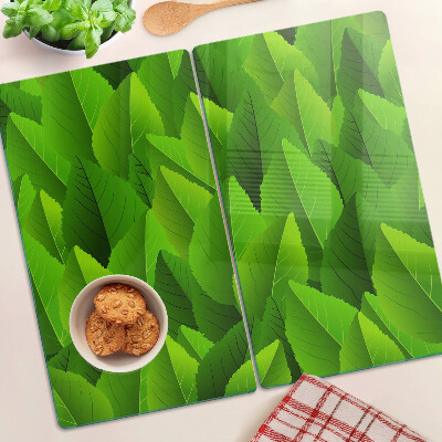 Tábua para corte Folhas em tons de verde