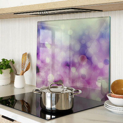 Tábua para cozinha Bokeh em tons de roxo e rosa