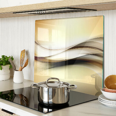 Tábua para cozinha Ondas abstratas em tons de bege