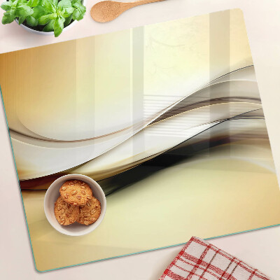 Tábua para cozinha Ondas abstratas em tons de bege