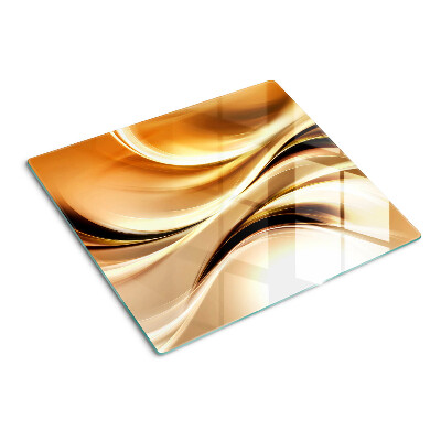 Tábua para corte Ondas abstratas em tons de dourado