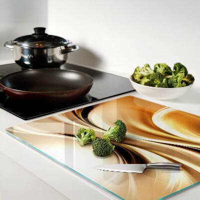 Tábua para corte Ondas abstratas em tons de dourado