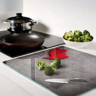 Tábua para cozinha Coração no fundo da janela