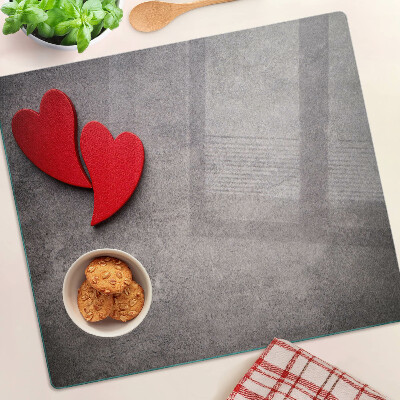 Tábua para cozinha Coração no fundo da janela