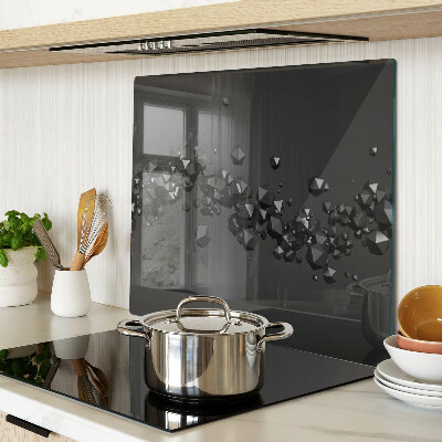 Tábua para corte Cristais pretos no fundo