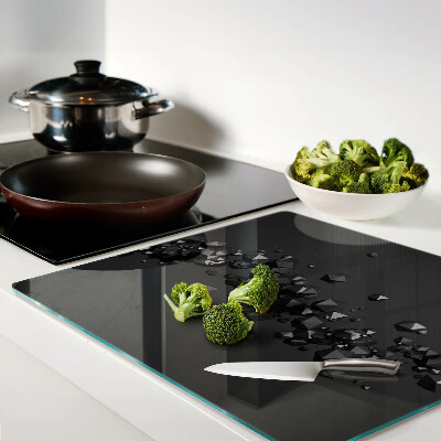 Tábua para corte Cristais pretos no fundo