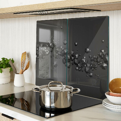 Tábua para corte Cristais pretos no fundo