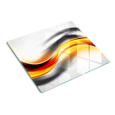 Tábua para corte Ondas em laranja e preto