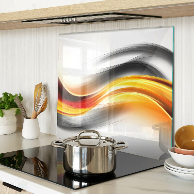 Tábua para corte Ondas em laranja e preto