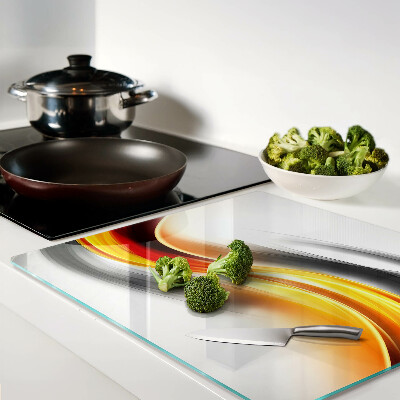 Tábua para corte Ondas em laranja e preto