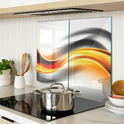 Tábua para corte Ondas em laranja e preto