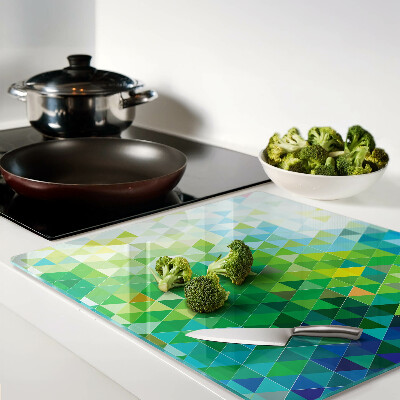 Tábua para corte A geometria dos triângulos coloridos