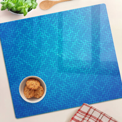 Tábua para cozinha Um padrão ondulado em tons de azul