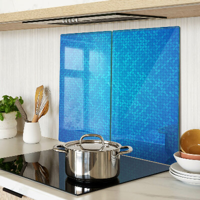 Tábua para cozinha Um padrão ondulado em tons de azul