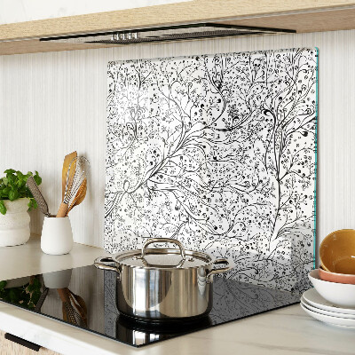 Tábua para corte Um padrão de planta com galhos delicados