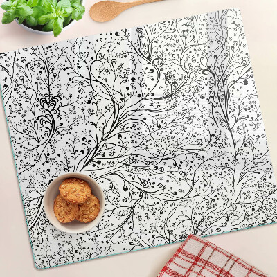 Tábua para corte Um padrão de planta com galhos delicados