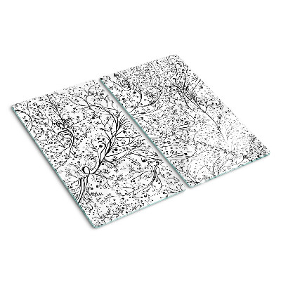 Tábua para corte Um padrão de planta com galhos delicados