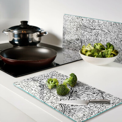 Tábua para corte Um padrão de planta com galhos delicados